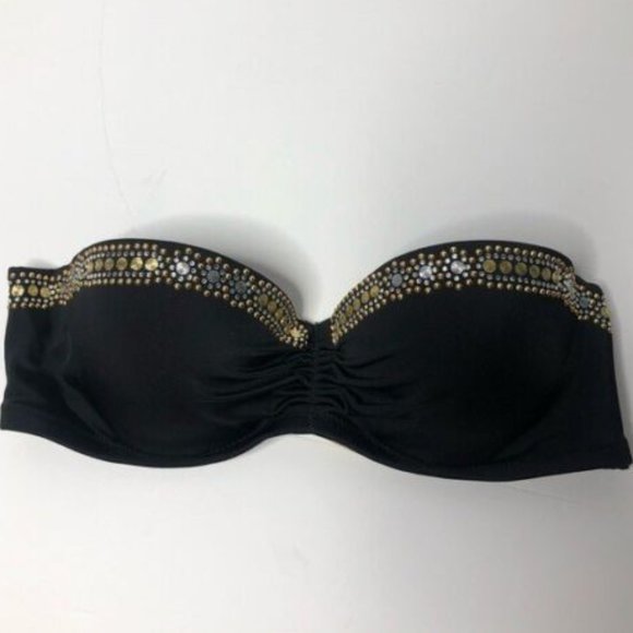 Brand New Victoria’s Secret metallic bandeau strapless bikini top - Picture 3 of 12